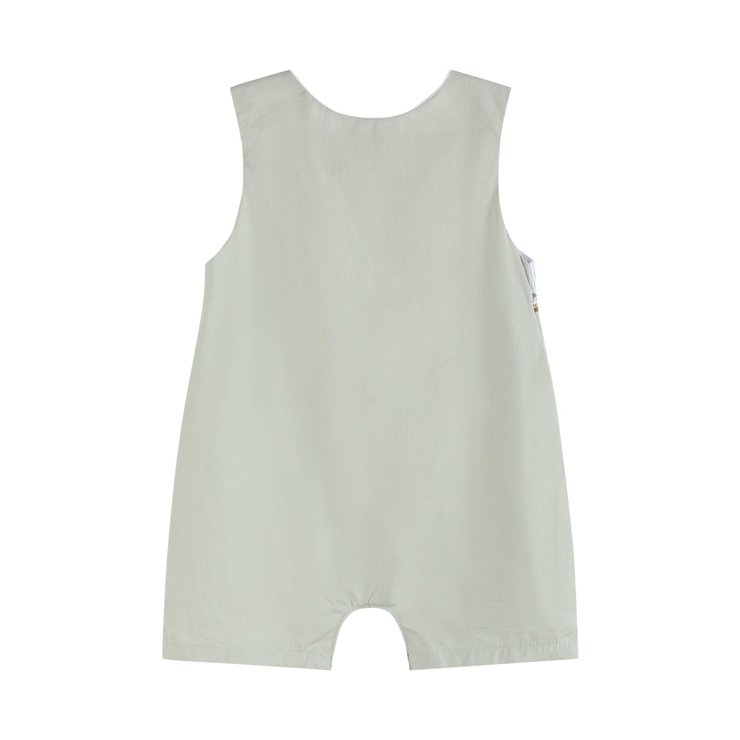 Green Dog Smocked Shortalls