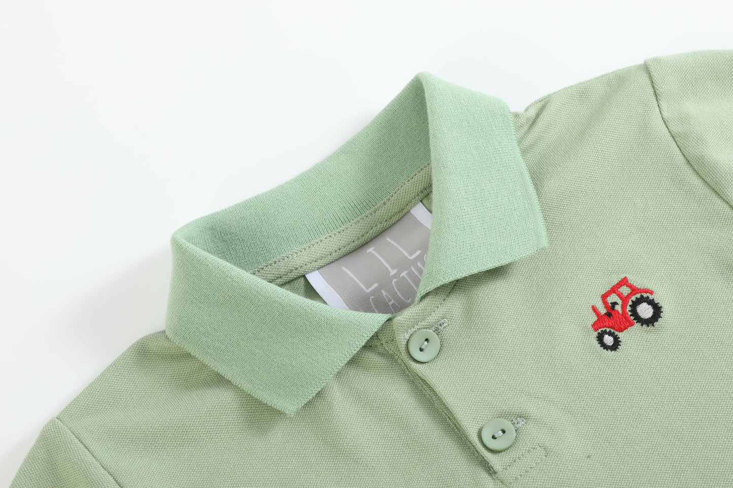 Green Tractor Golf Polo Shirt