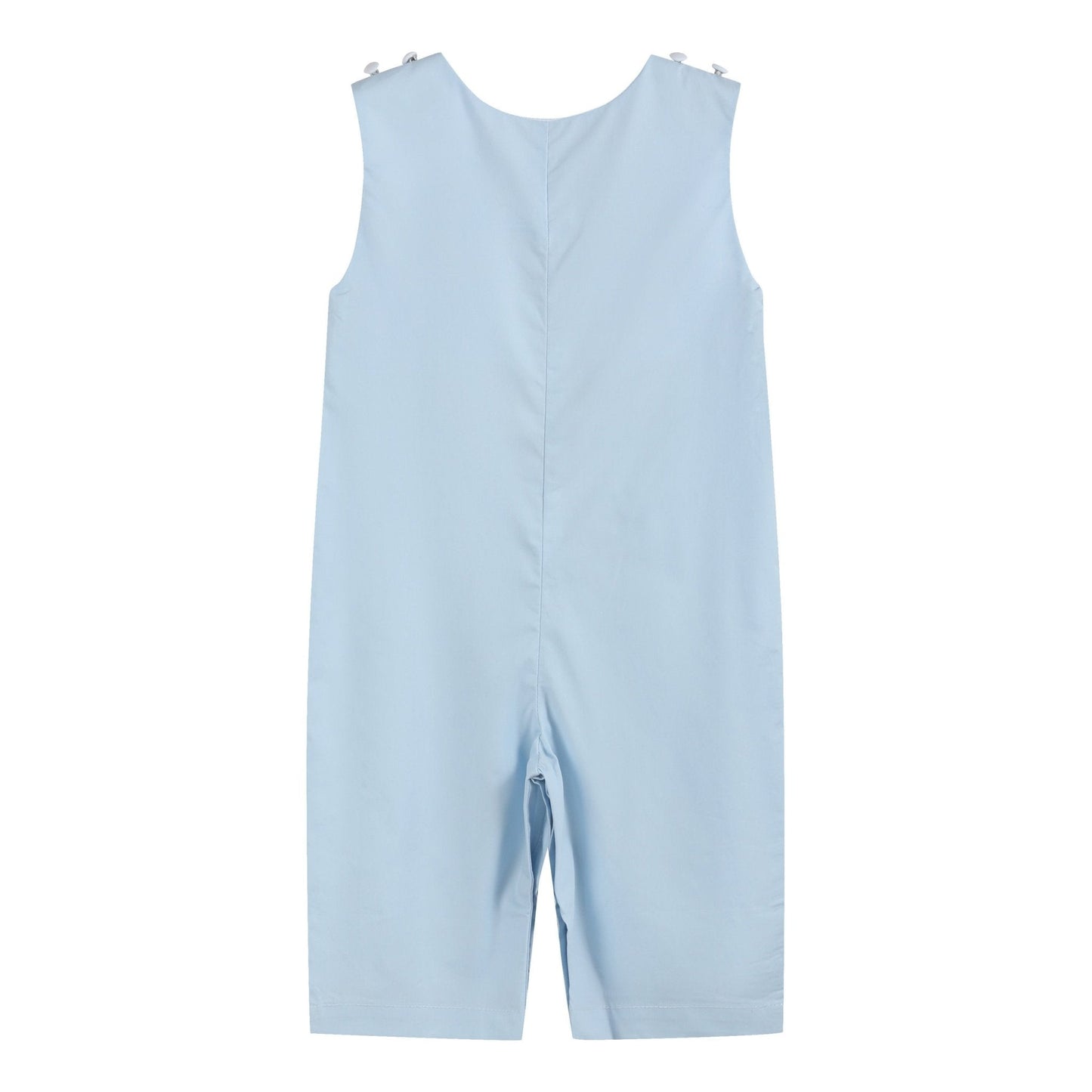 Light Blue Crosses Smocked Overalls