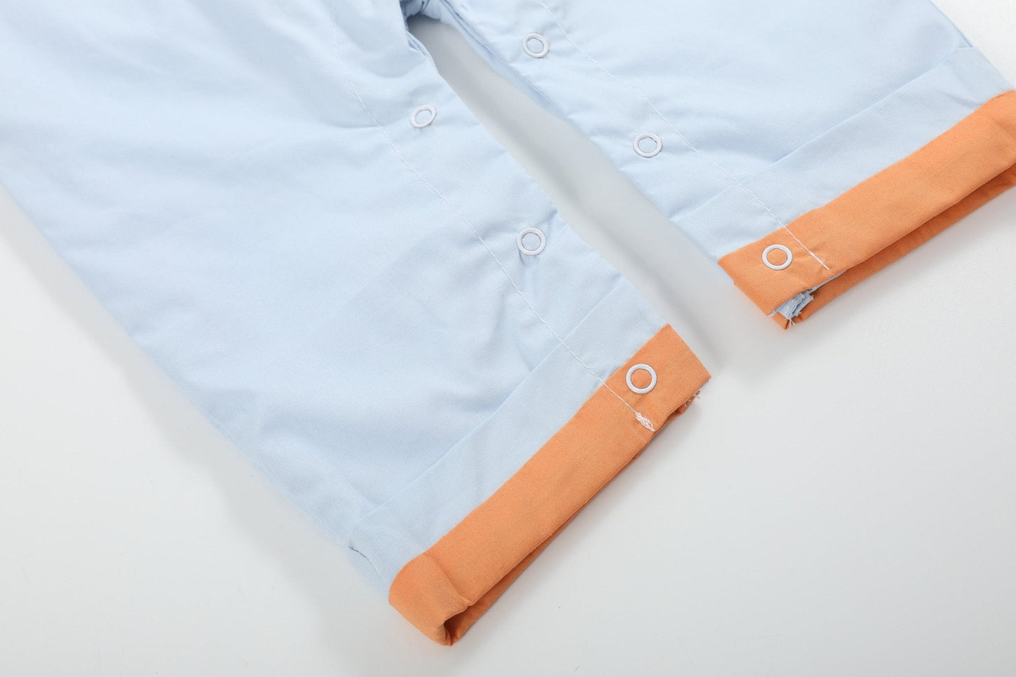 Light Blue Pumpkin Applique Overalls