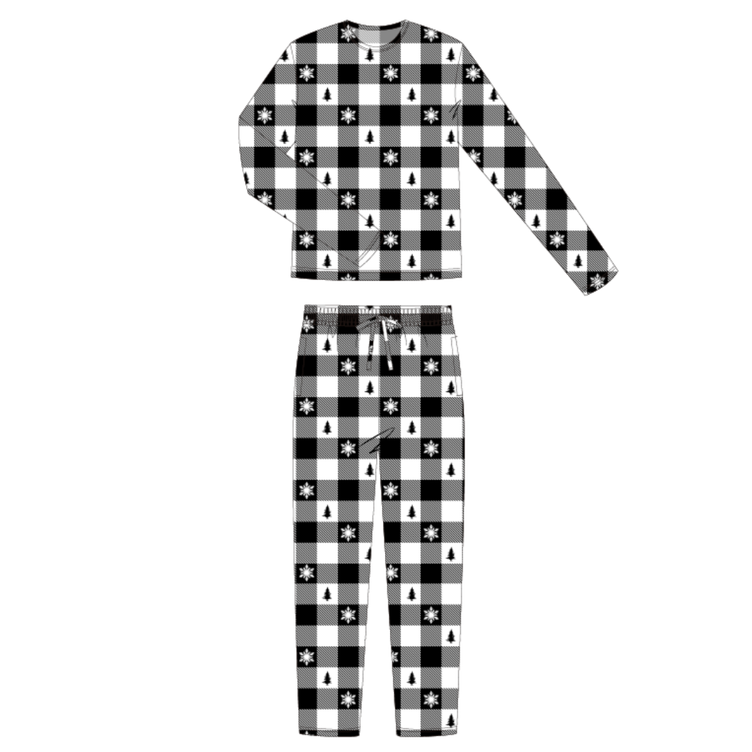 Crew Neck Bamboo Christmas Pajamas