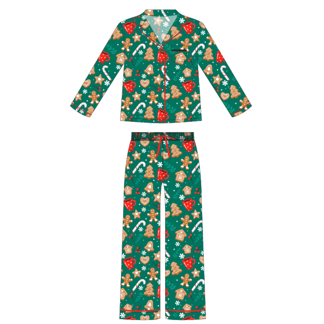 Button-up Luxe Bamboo Christmas Pajamas