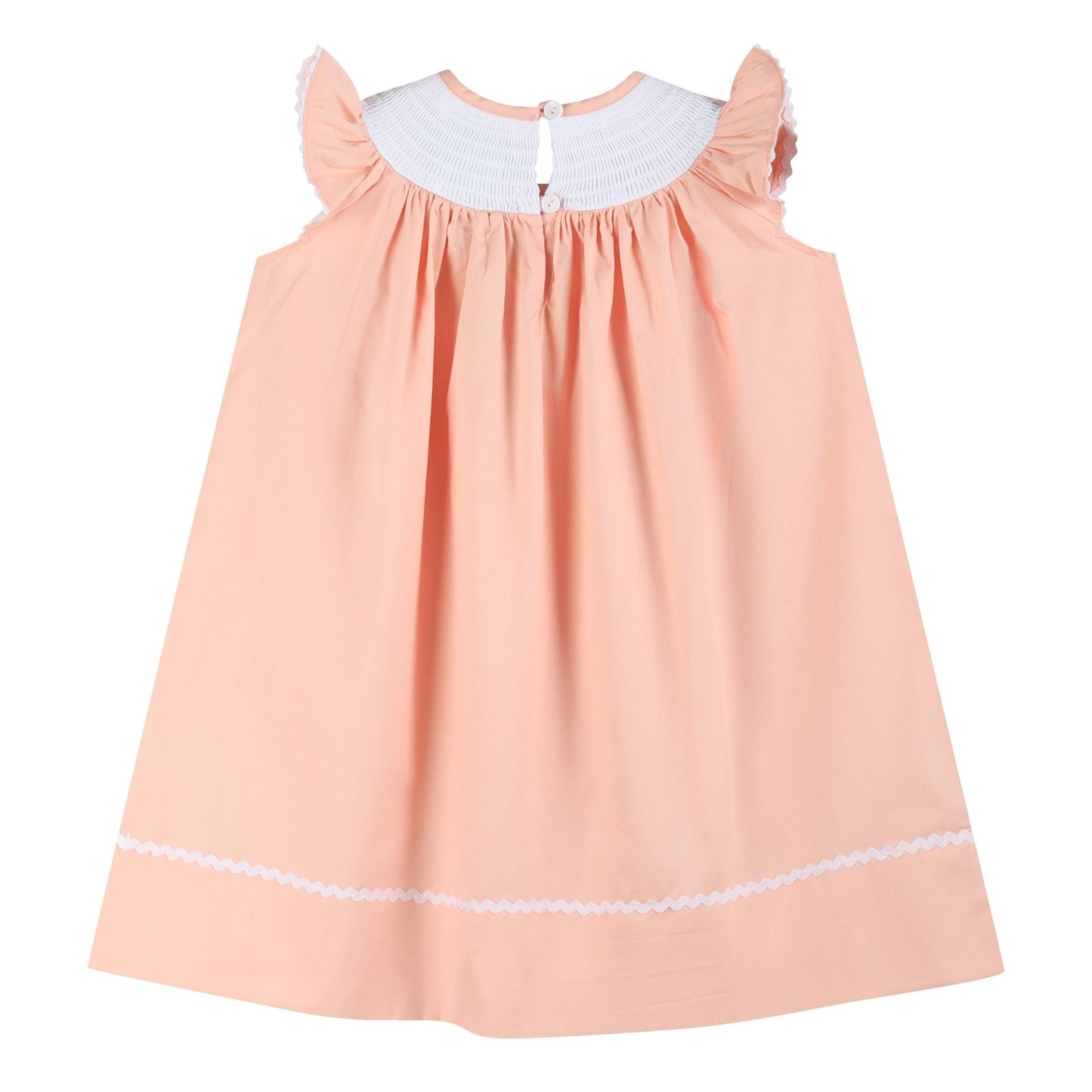 Pink Flamingo Smocked Bishop Dress