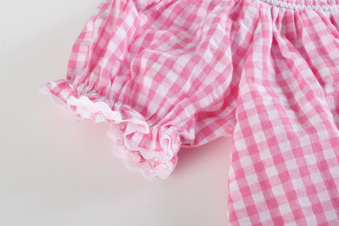 Pink Gingham Classic Smocked Bishop Dress